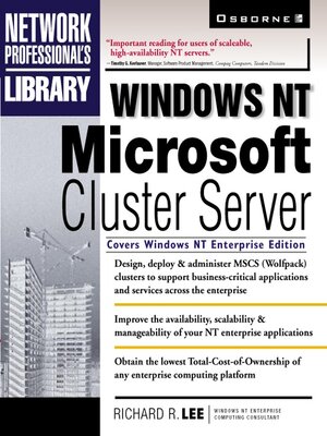 cover image of Windows NT Microsoft Cluster Server